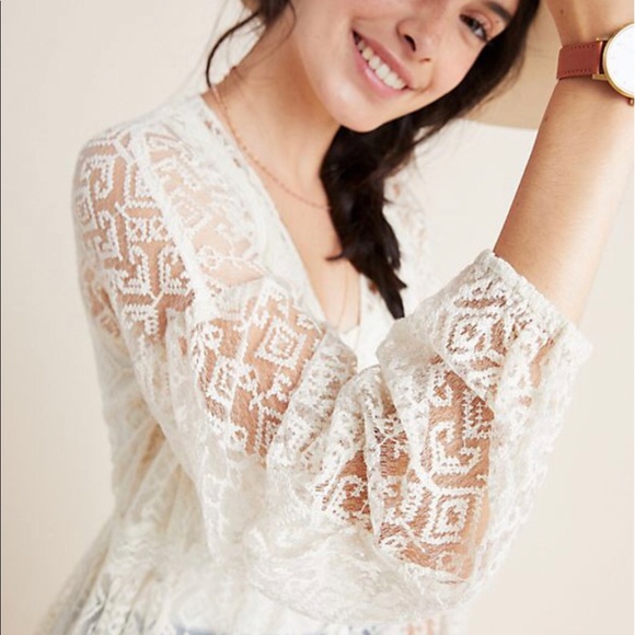 Lace duster by Maeve for Anthropologie - Picture 2 of 4